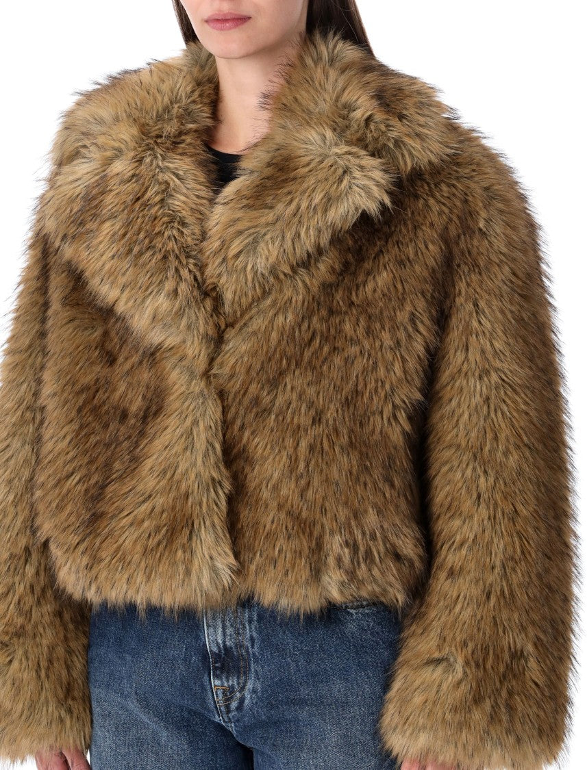 Stand Studio Samara Fox Effect Faux Fur Jacket