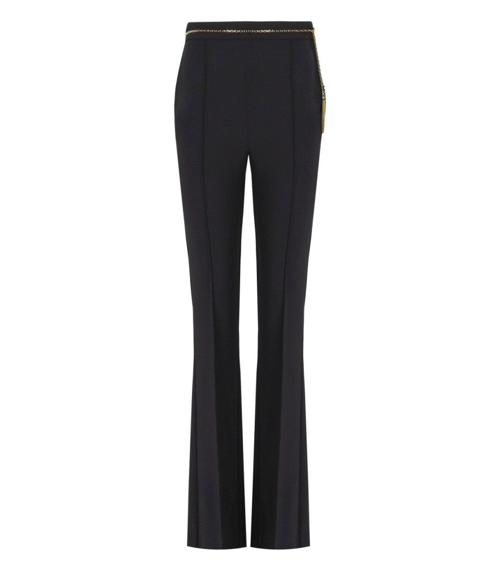 Elisabetta Franchi Flare Black Pants