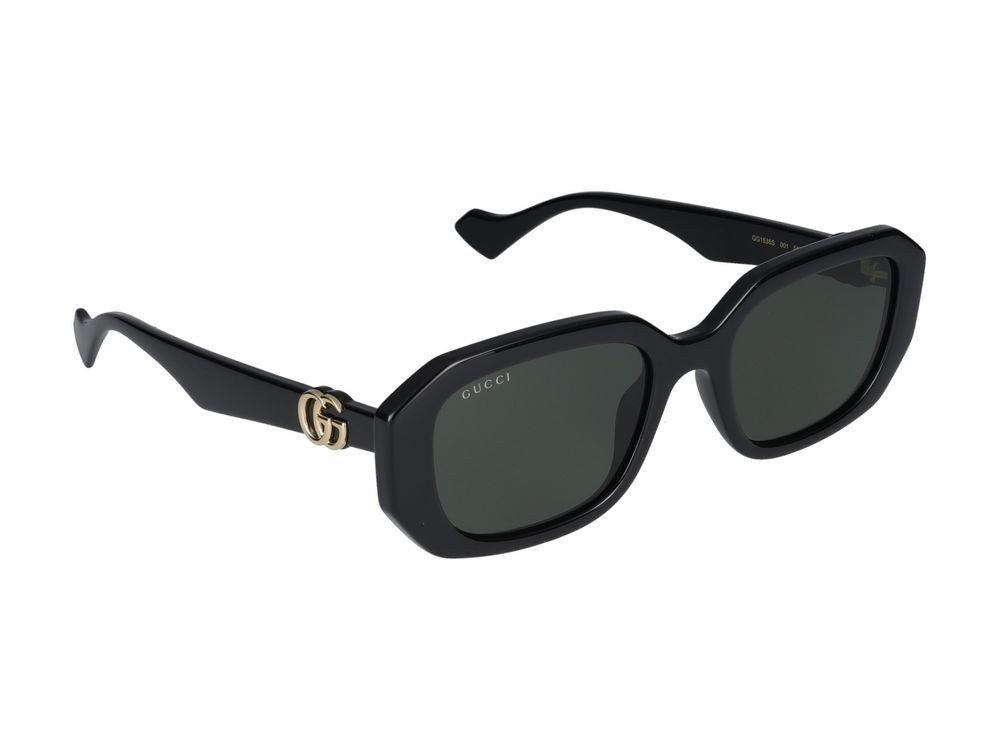 Gucci Oversized Square Frame Sunglasses With Glossy Finish