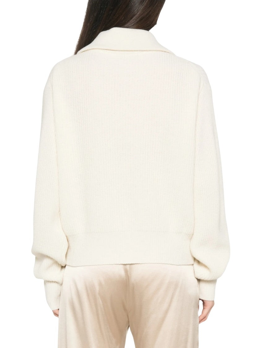 Jucca Ribbed-Knit Zip-Through Knit