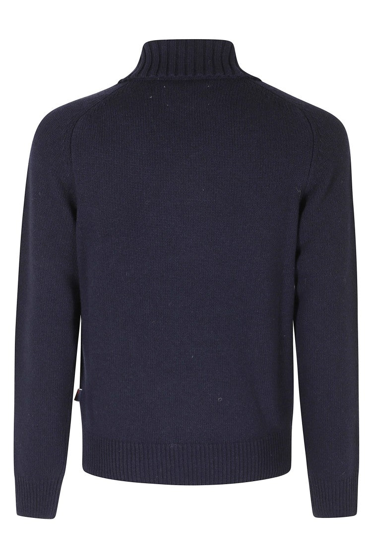 Sebago Ribbed Open Collar Maritime Knit Sweater