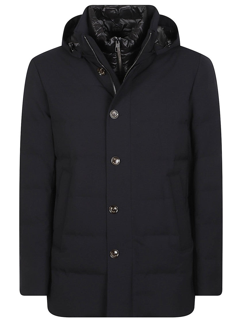 Montecore Black Down Padded Hooded Polyester Down Jacket