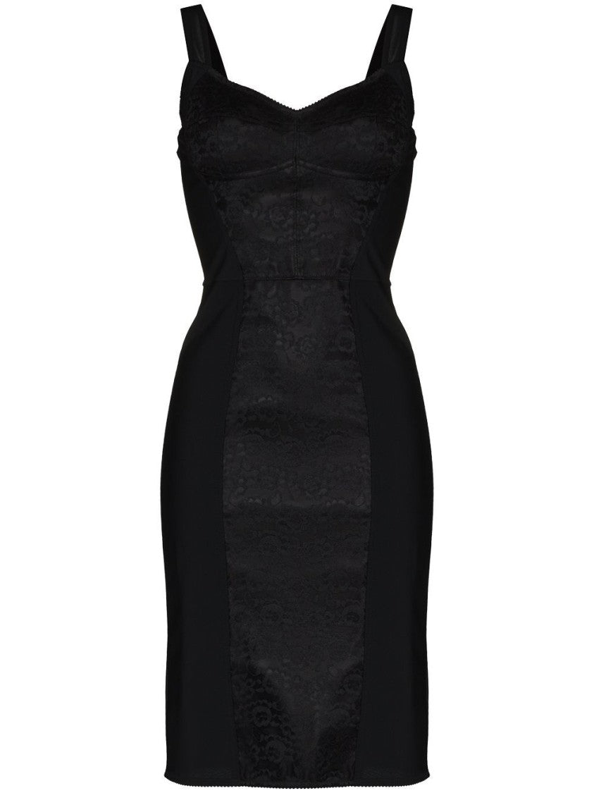 Dolce & Gabbana Fitted Dress With Textured Panels