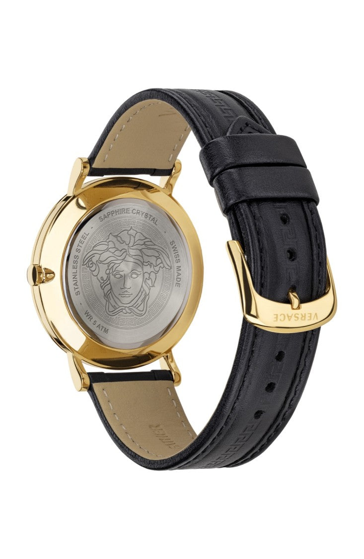 Versace 40Mm Gold-Tone Stainless Steel Watch With Medusa Embossing