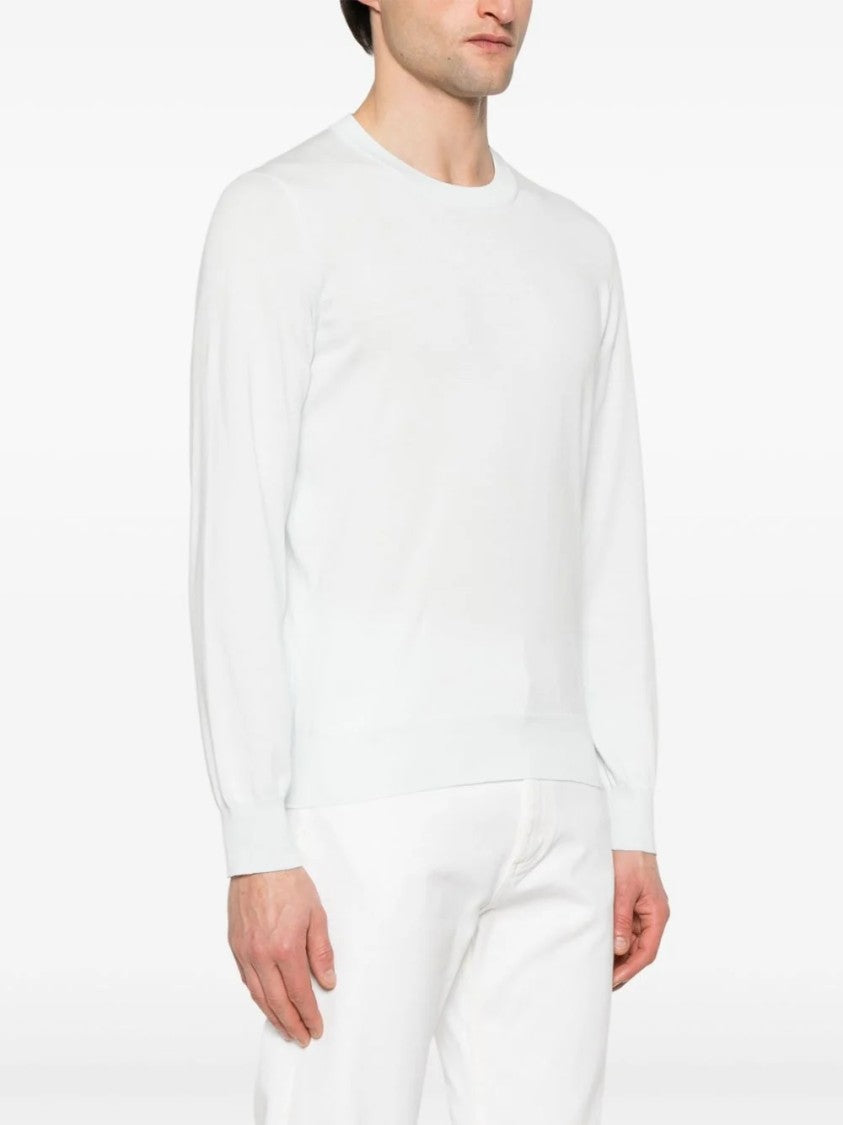 Brunello Cucinelli Long-Sleeve Crewneck Sweater With Ribbed Cuffs And Hem