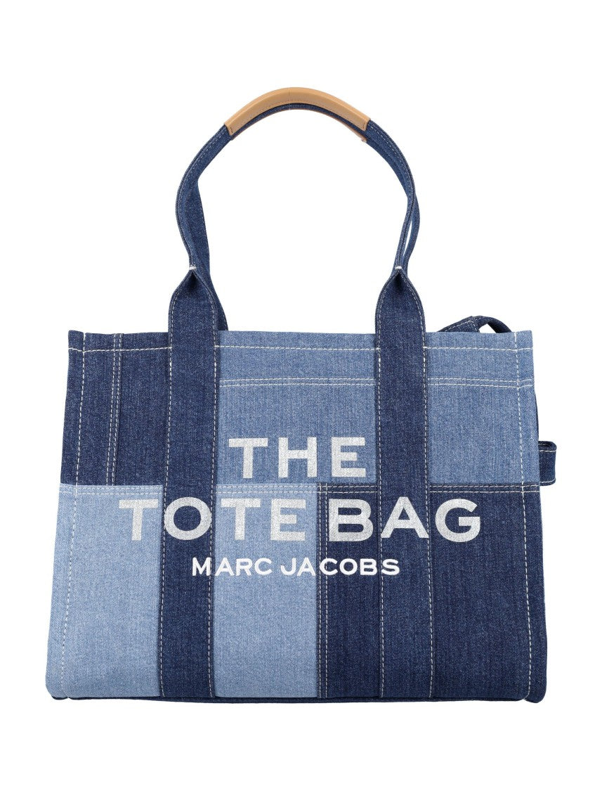 Marc Jacobs Denim Patchwork Large Tote Bag