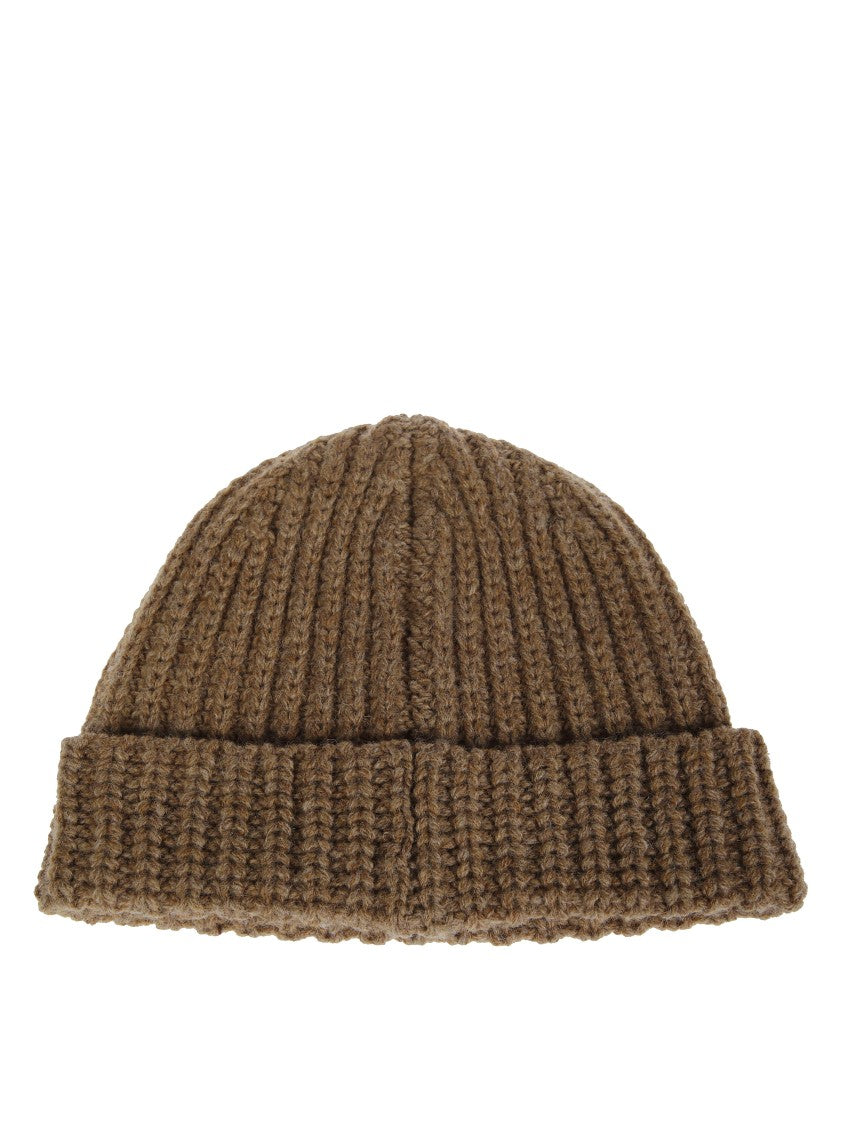 Marni Textured Ribbed Knit Beanie With Folded Cuff