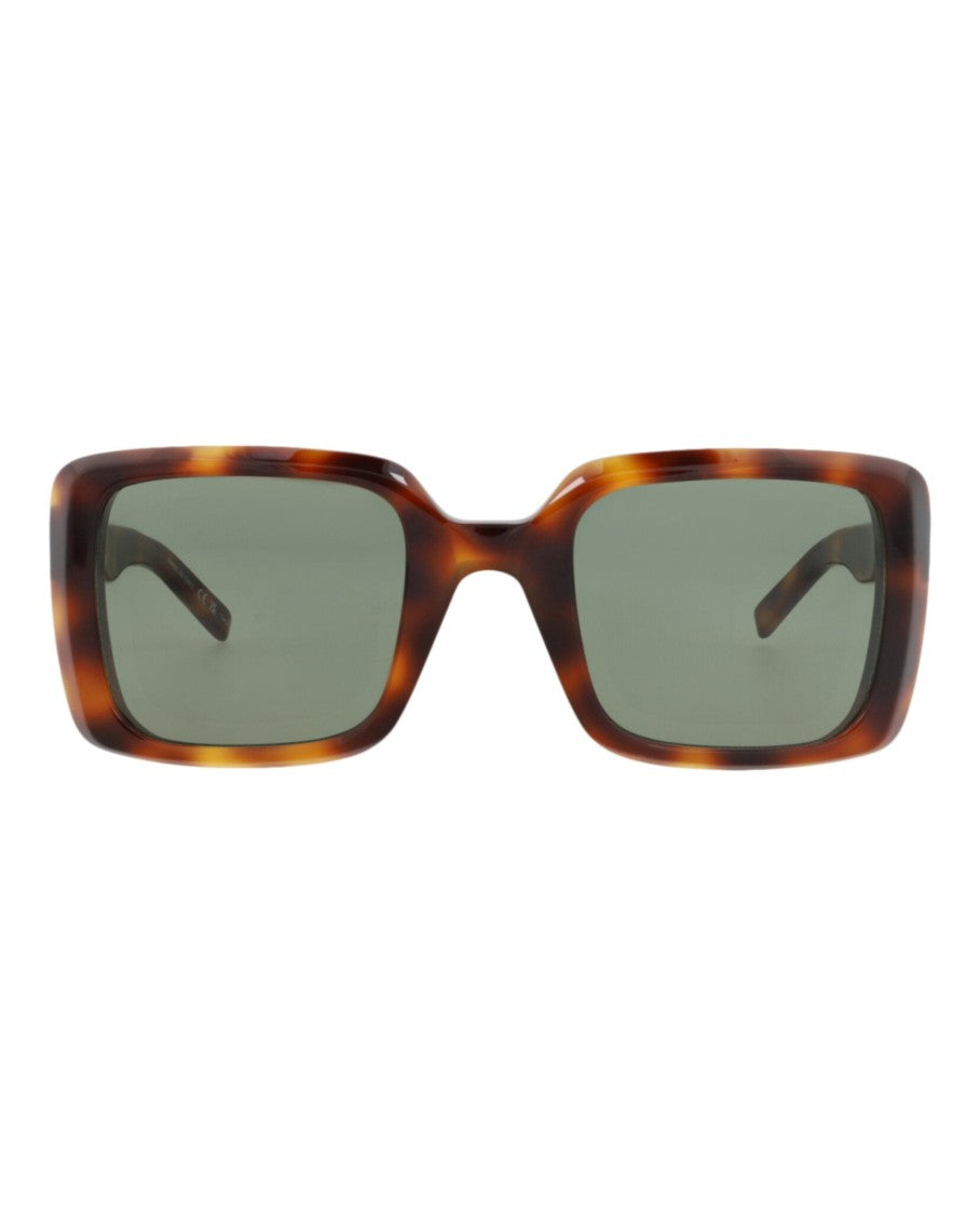 Saint Laurent Tortoiseshell Acetate Square-Frame Sunglasses