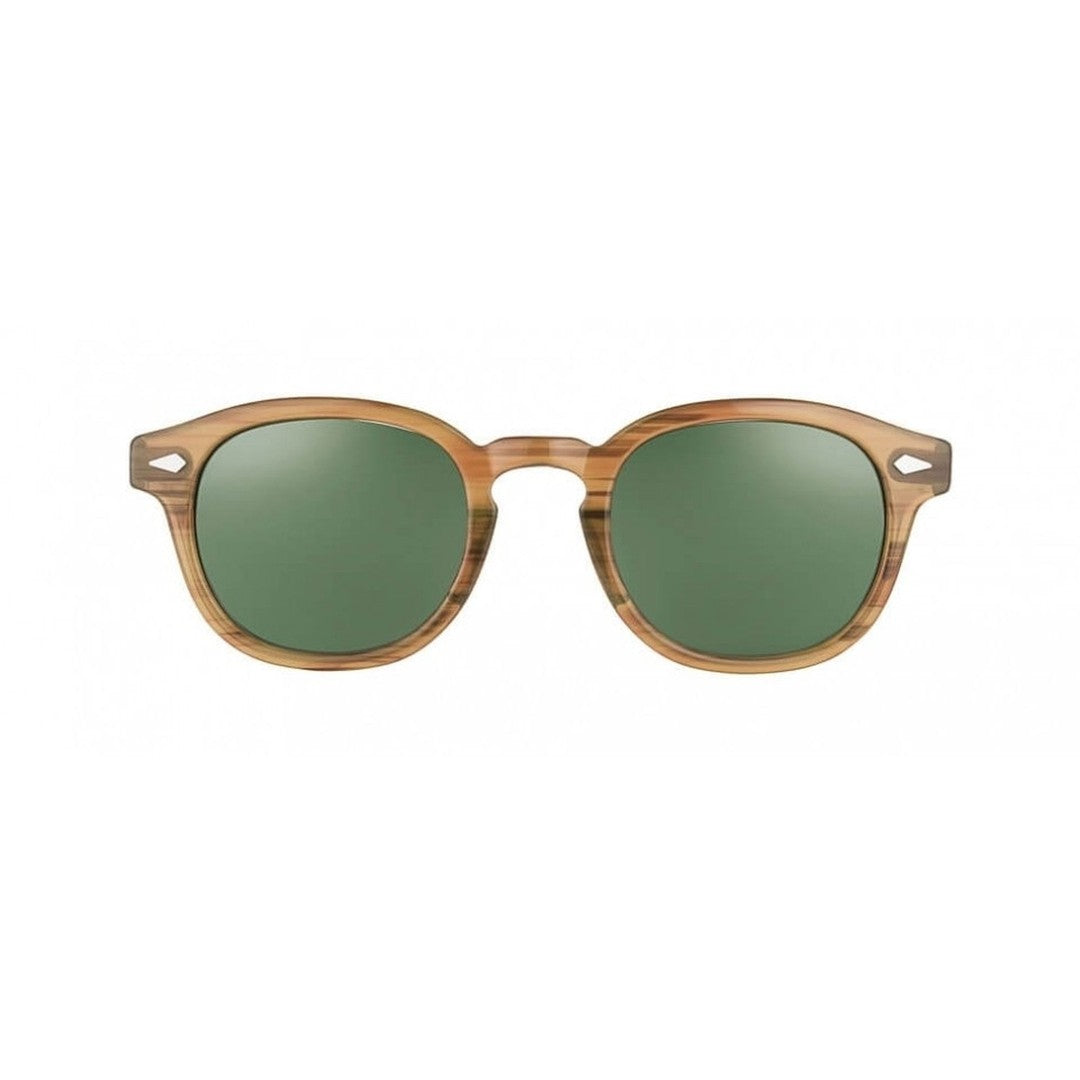 Moscot Brown Or-Lem-S Translucent Acetate Sunglasses