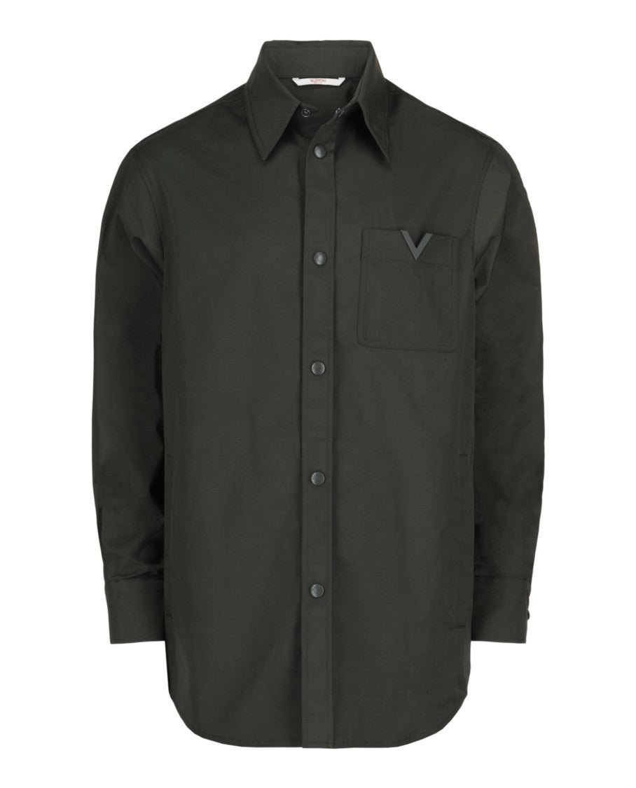 Valentino V-Detail Button-Up Shirt