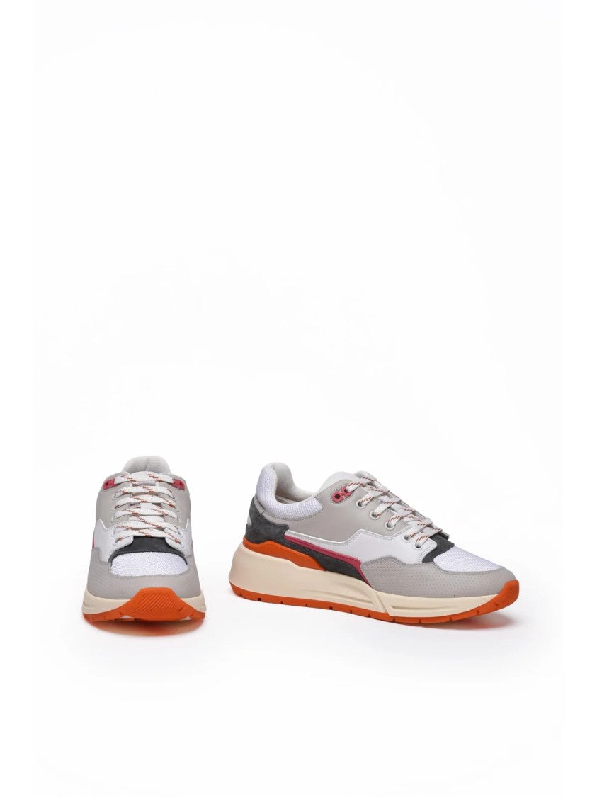 Salvatore Ferragamo Grey Leather Sneakers