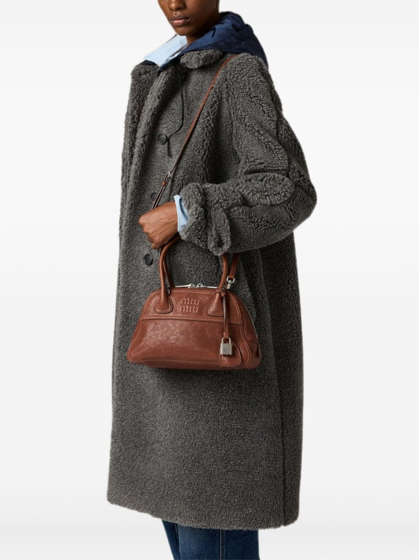 Miu Miu Small Nappa Leather Bag With Structured Silhouette And Hardware Accents