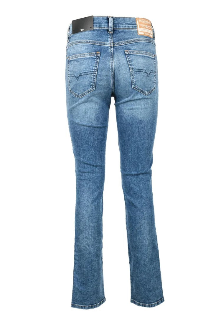 Diesel Blue Cropped Stretch Jeans