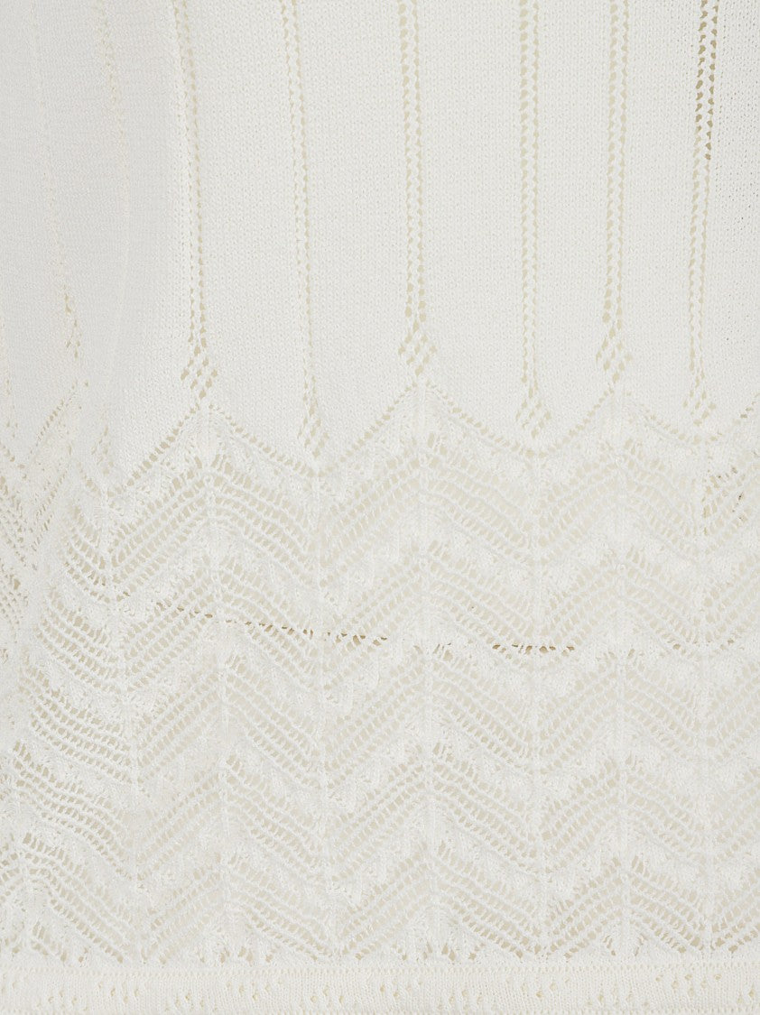 Alexander Mcqueen Jersey Scalloped Knit Tank Top