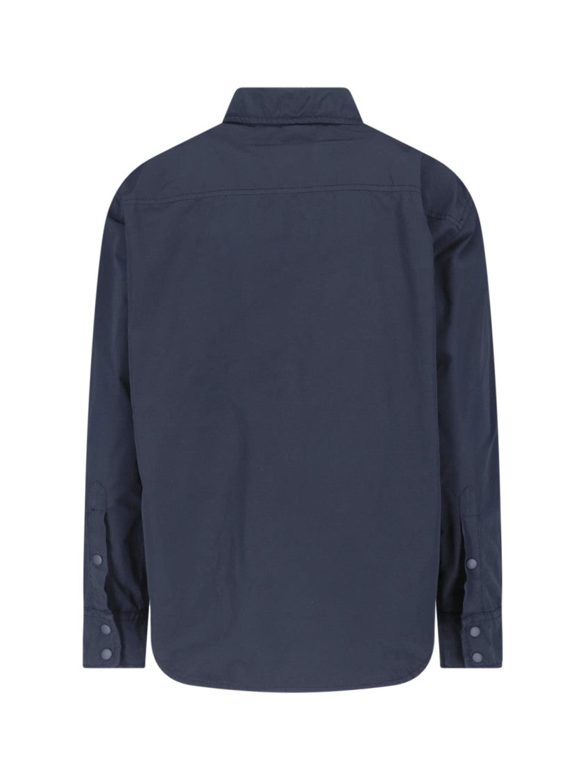 Aspesi Dark Navy Relaxed Fit Flap Shirt