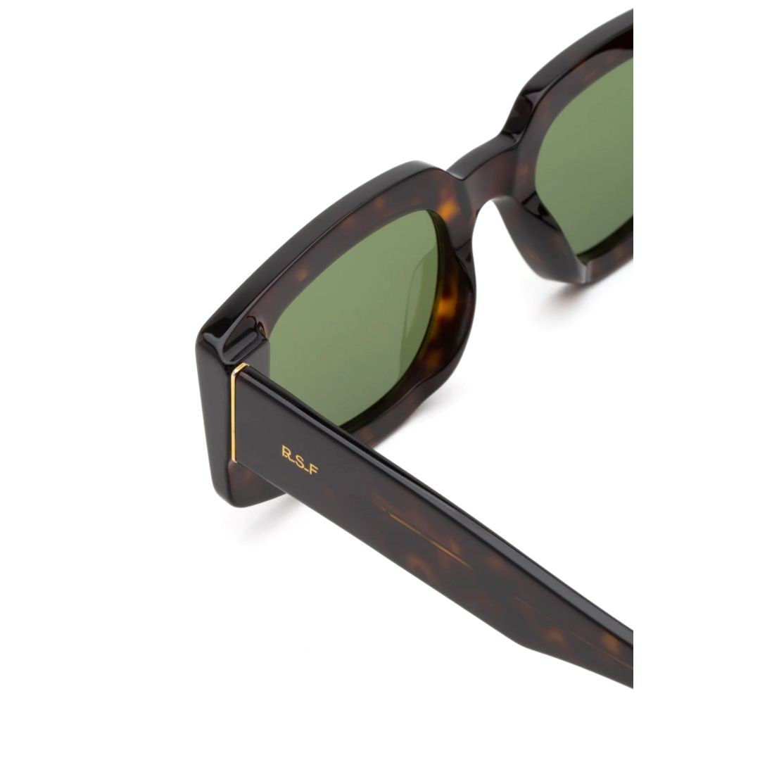 Retrosuperfuture Green Tetra 3627 Tortoiseshell Rectangular Sunglasses