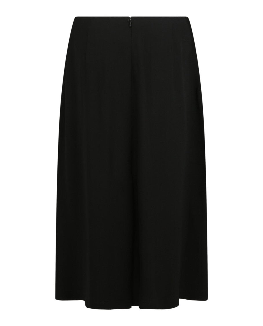 Ferragamo Pleated Midi Skirt With Concealed Zipper And Flowing Fabric