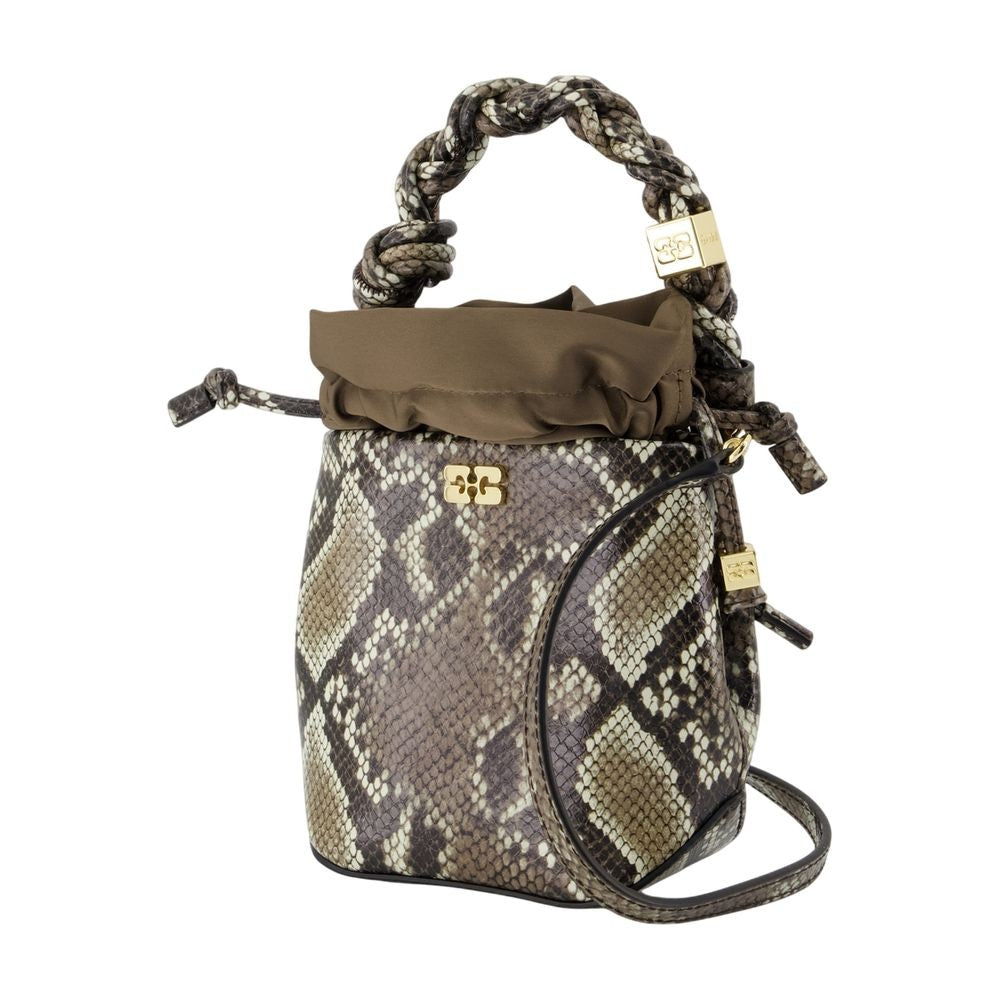 Ganni Bou Bucket Purse - Leather - Printed