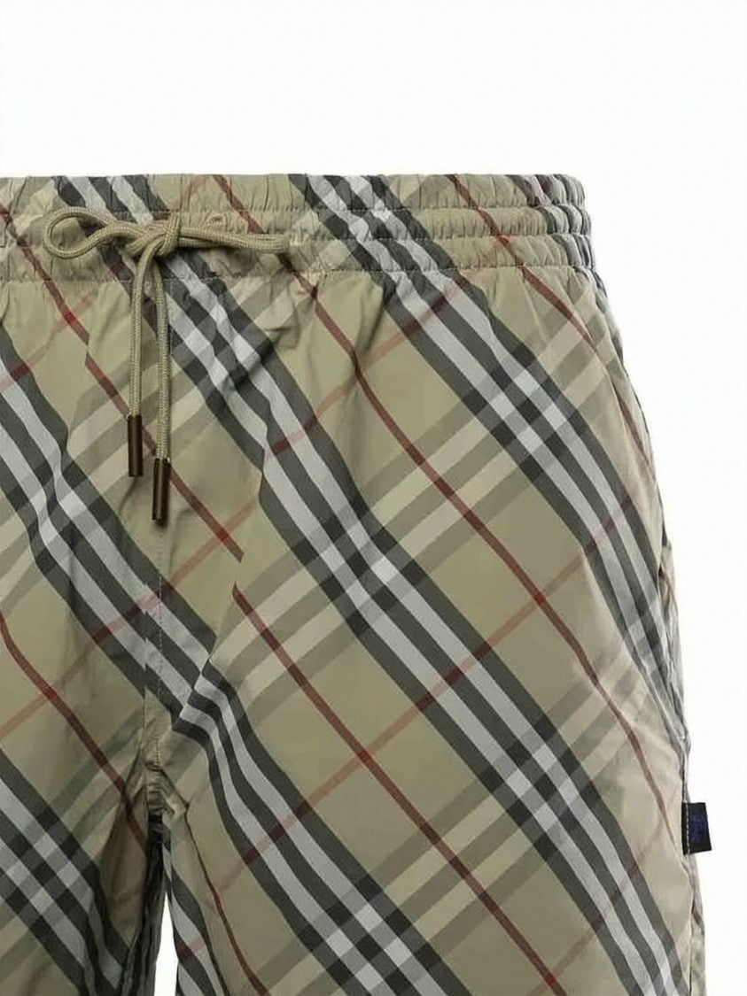 Burberry Classic Check Swim Shorts With Drawstring Waistband