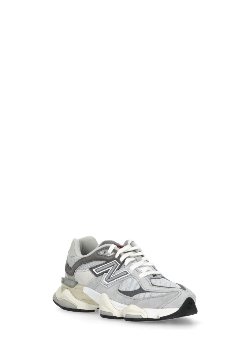 New Balance Grey 9060 Abzorb Leather-Fabric Sneakers