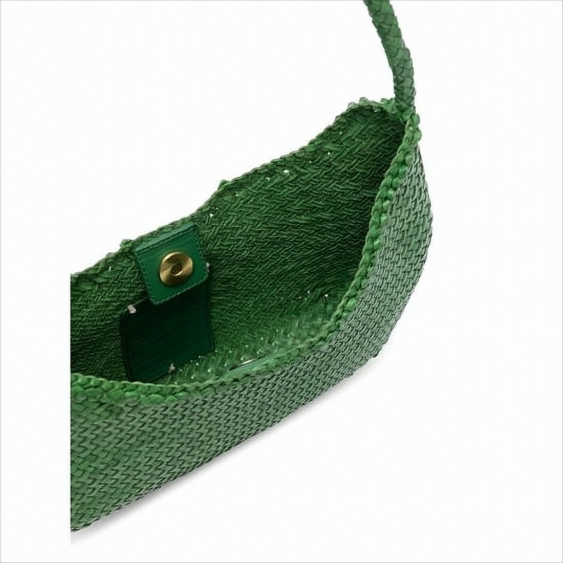 Dragon Diffusion Woven Buffalo Leather Mini Handbag In Green