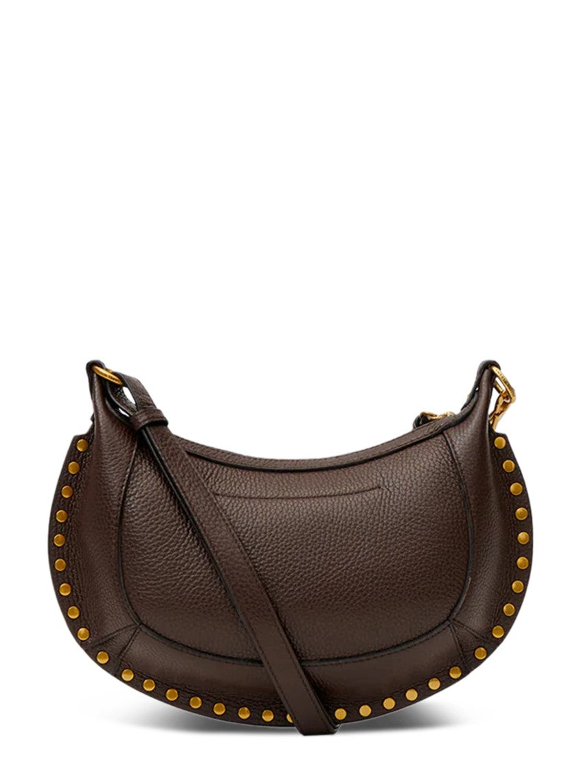 Isabel Marant Oskan Moon-Gz Crescent Studded Leather Bag