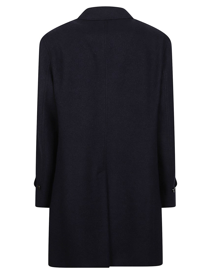 Lardini Blue Virgin Wool-Blend Trench Coat