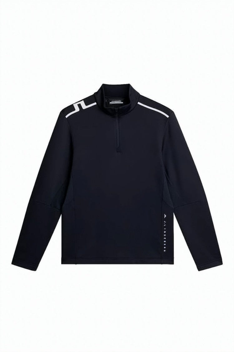J Lindeberg Half-Zip Black Turtleneck