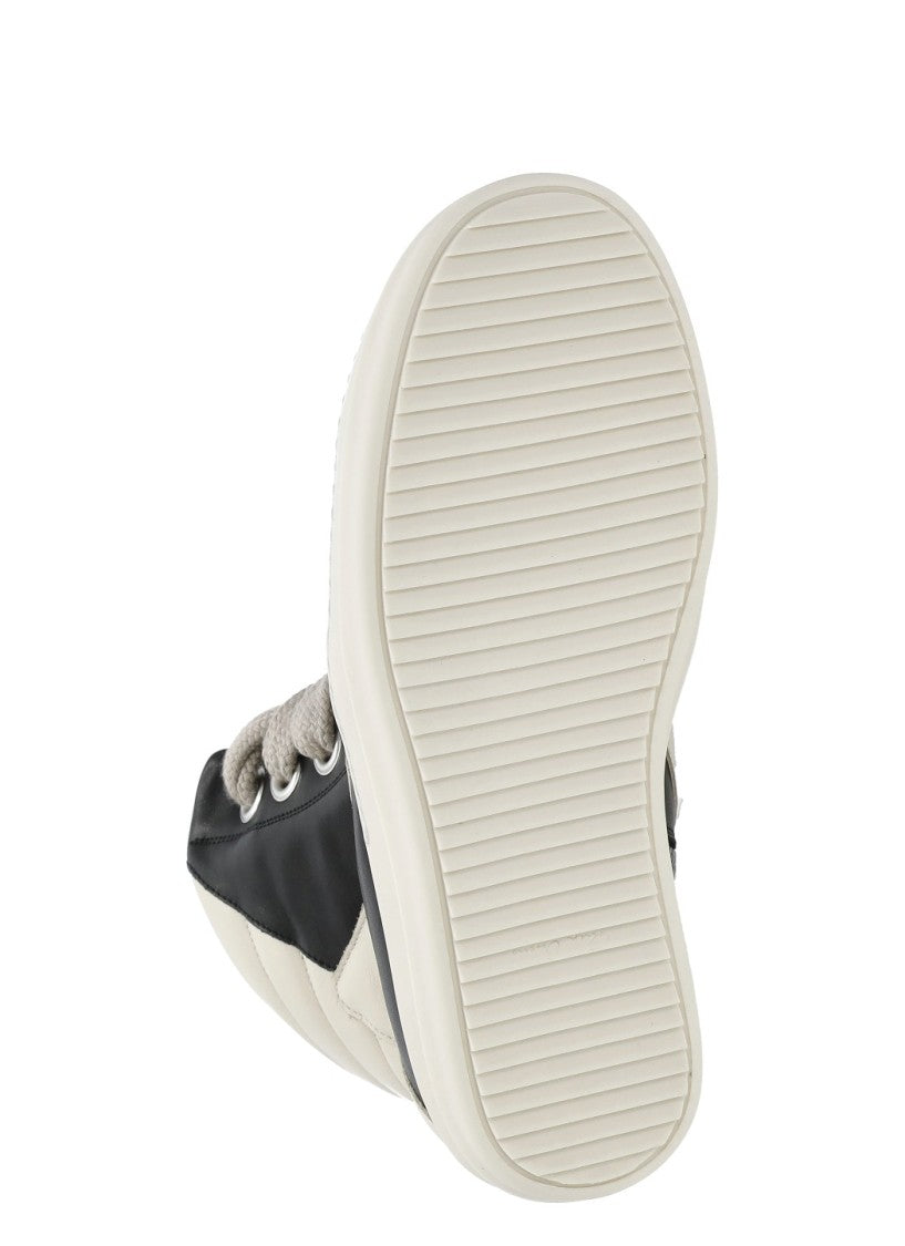 Rick Owens Black Jumbo Laces Side Zip Sneakers