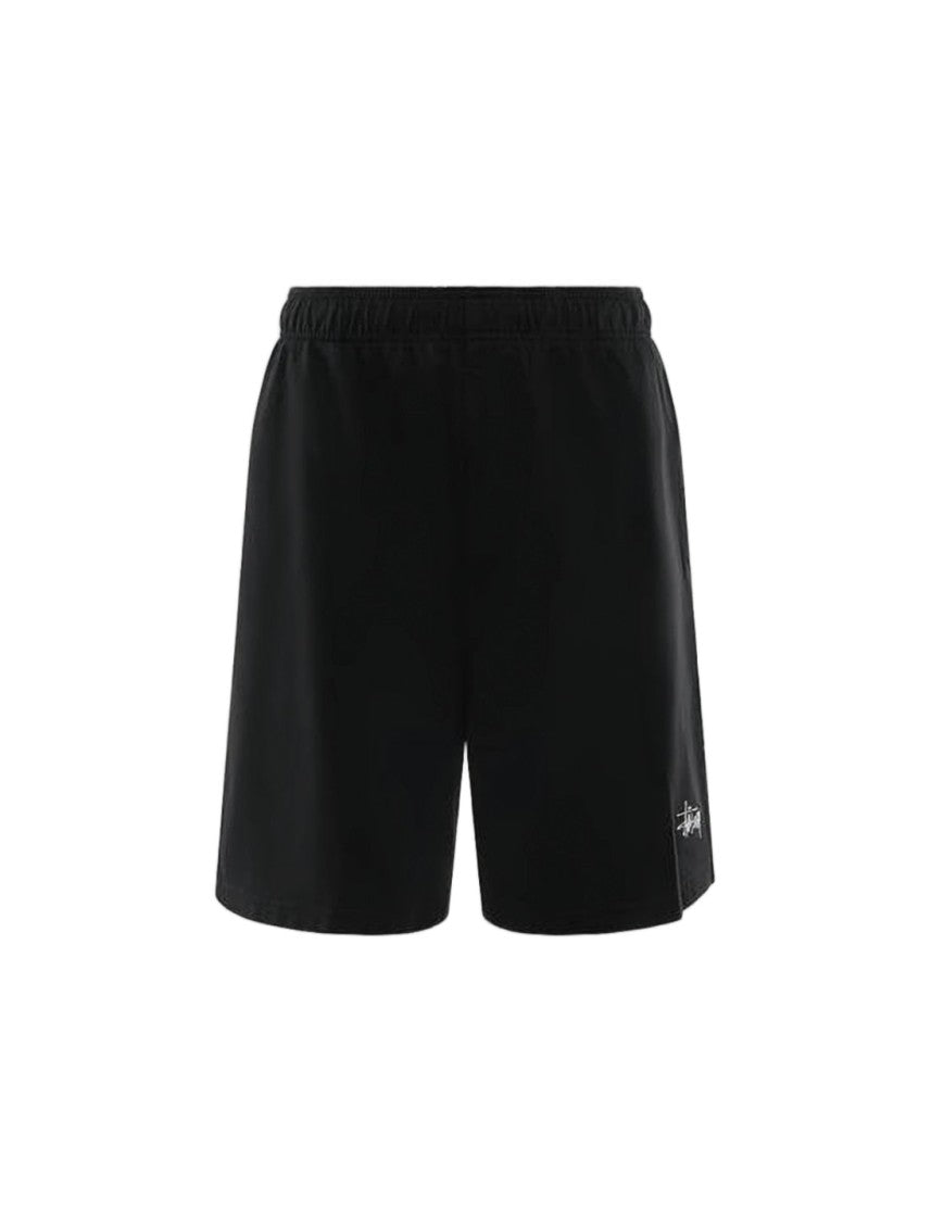 Stussy Relaxed Fit Black Shorts With Elastic Waistband
