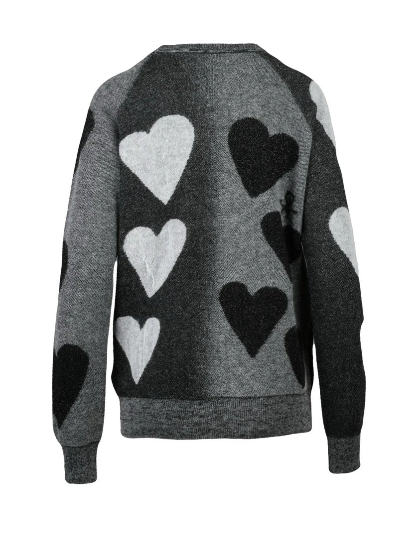 Vivienne Westwood Hearts Jumper With Unique Patchwork Design And Metallic Touch
