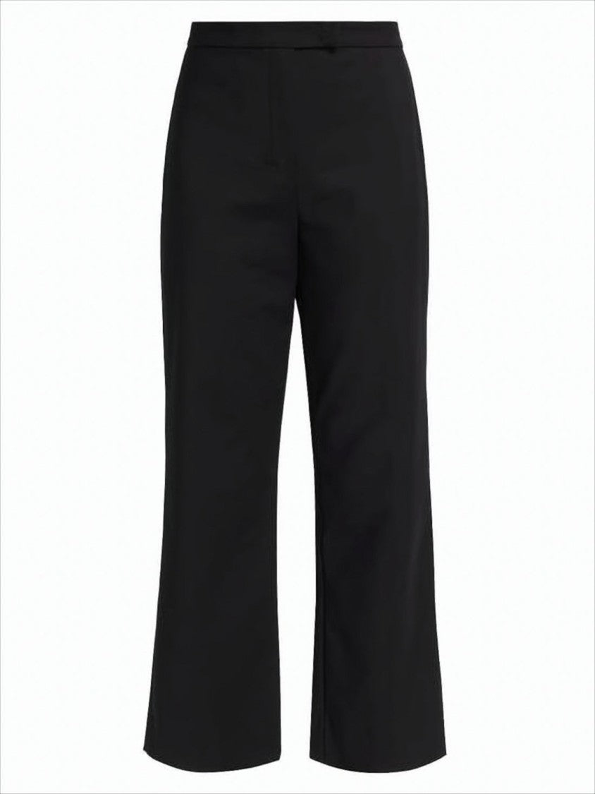 Max Mara Cropped Tailored Pants With Flare Hem