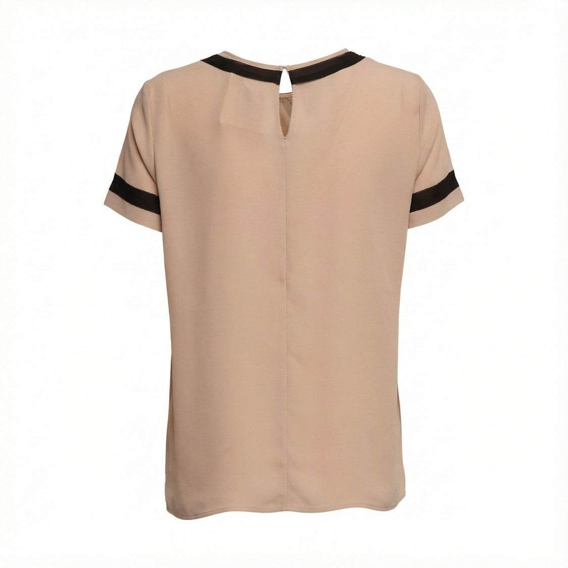 N°21 Short-Sleeve Blouse With Black Trims