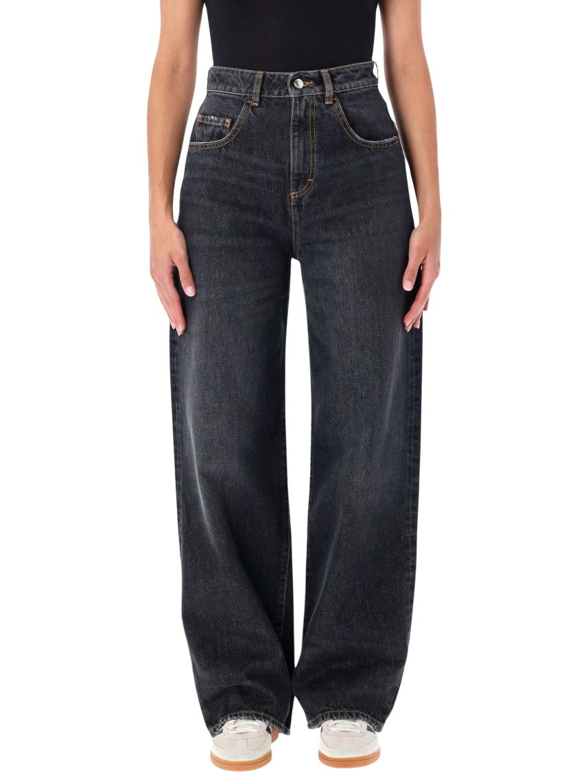 Icon Denim Poppy Noir High-Waisted Wide-Leg Jeans