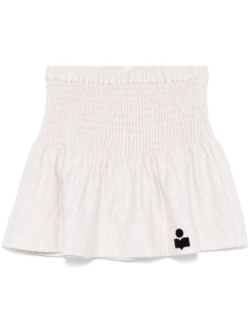 Isabel Marant Étoile Beige Skirt With Wide Smocked Waistband