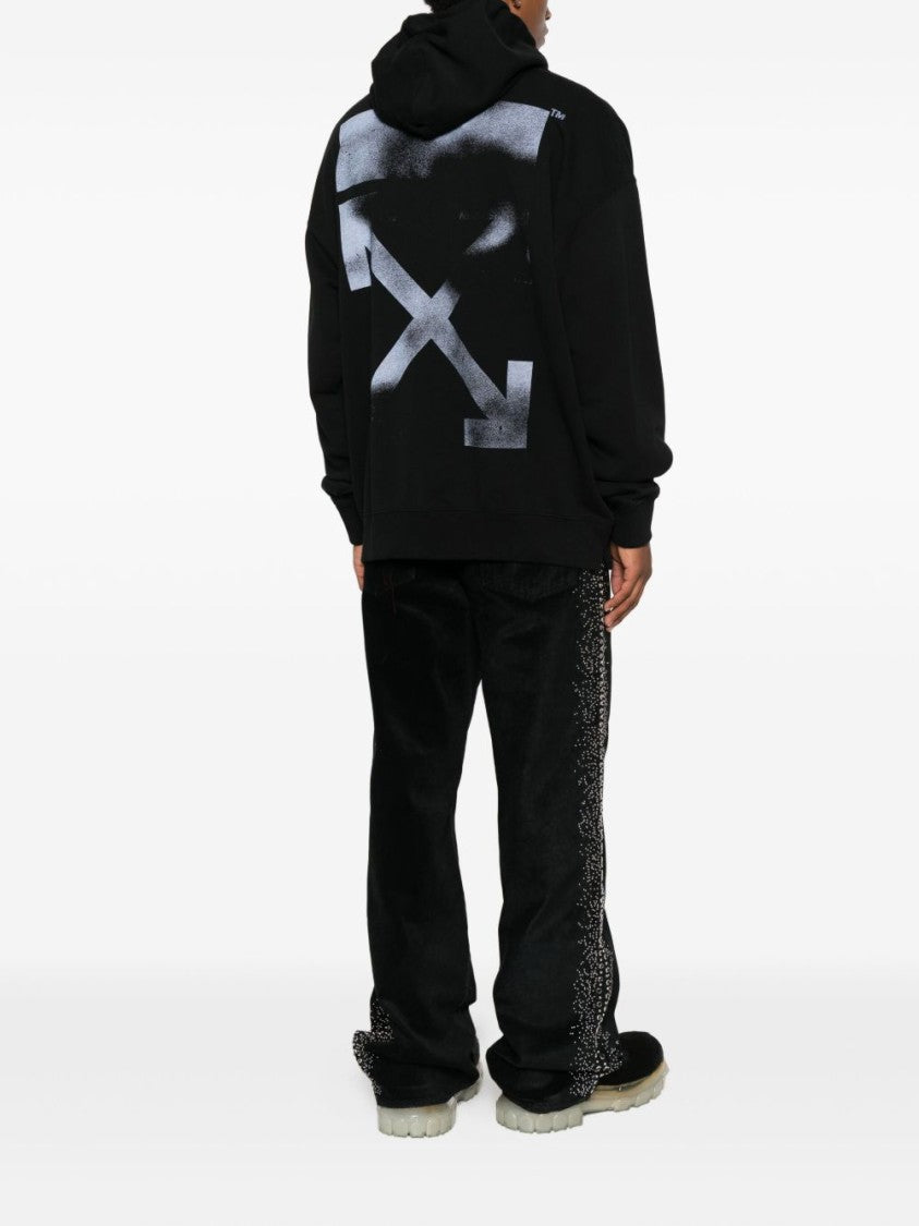 Off-White Classic Black And Grey Graphic Hoodie