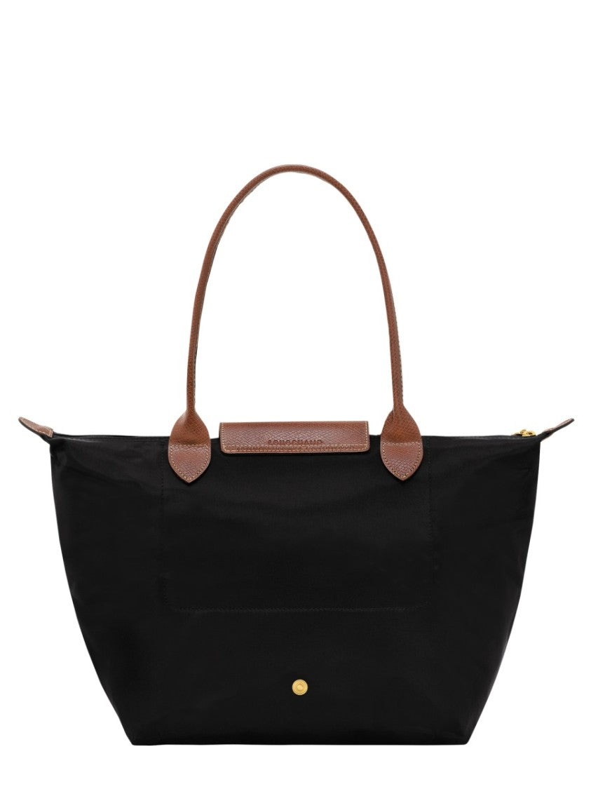 Longchamp Le Pliage Medium Leather-Accent Tote Bag