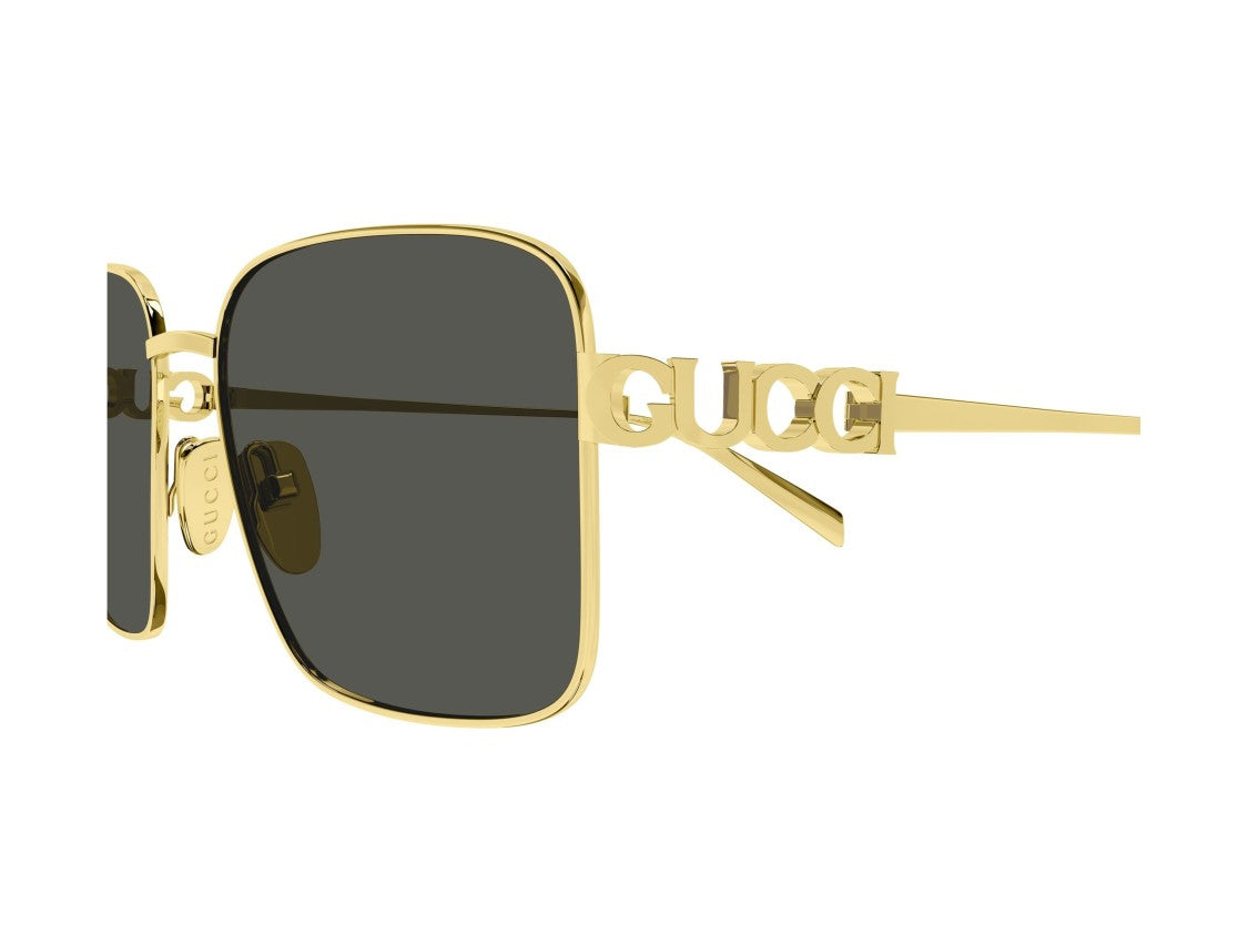 Gucci Gold Gg1937s Metal Square Sunglasses