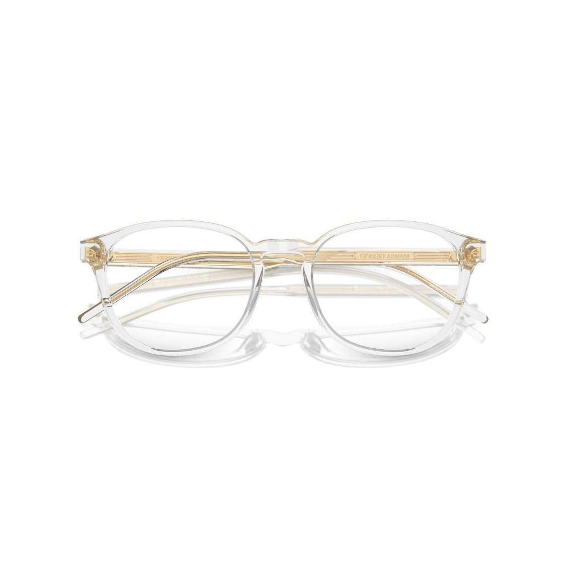 Giorgio Armani 0Ar7259 Transparent Acetate Eyeglasses With Gold-Toned Temples