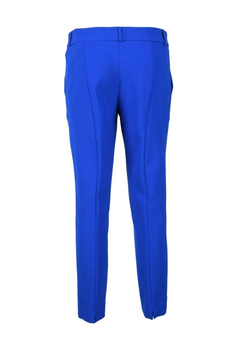 Simona Corsellini Tailored Blue Trousers With Mid-Rise Waist