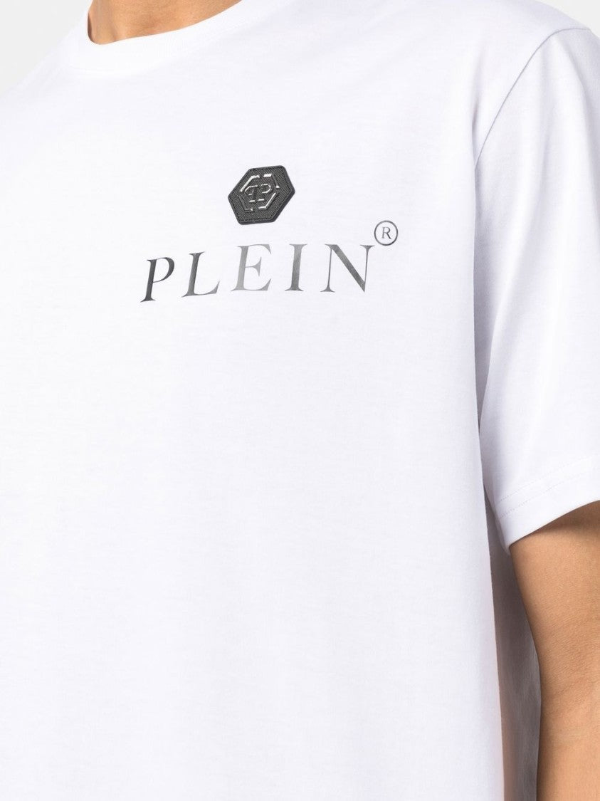 Philipp Plein Logo-Plaque Cotton T-Shirt