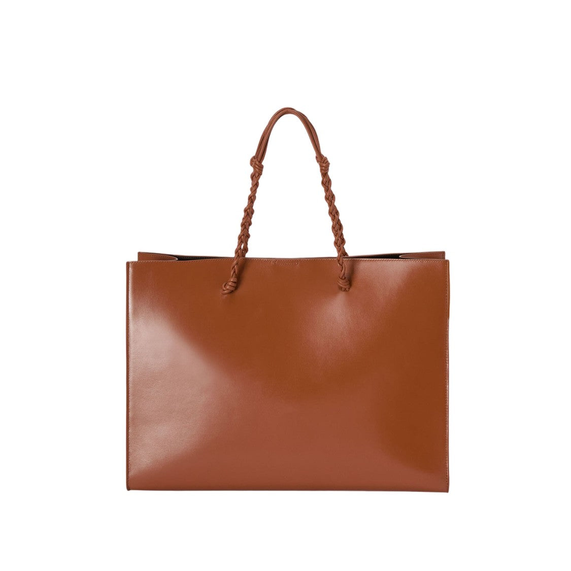Jil Sander Structured Brown Leather Tote Bag