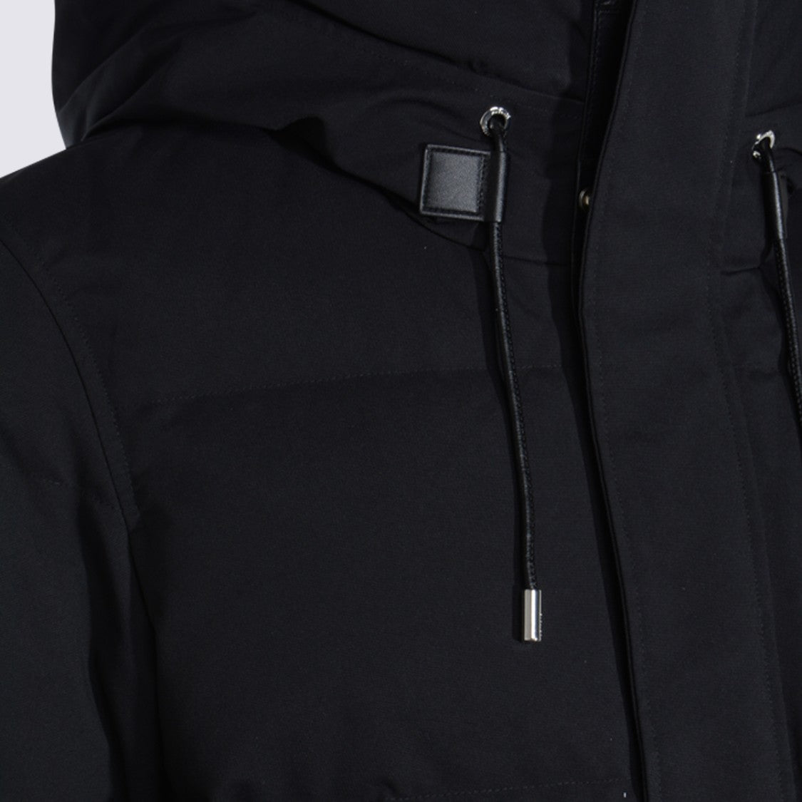 Mackage Padded Black Coat With Adjustable High Collar And Concealed Zipper
