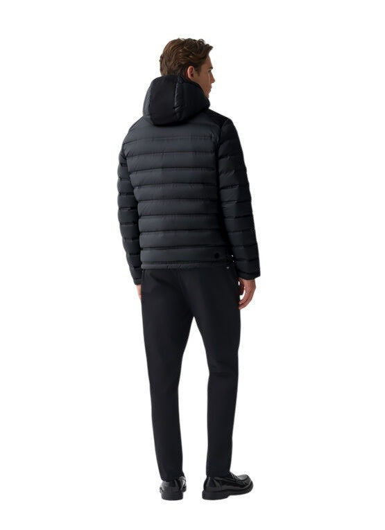 Colmar Black Quilted Hooded Down Jacket