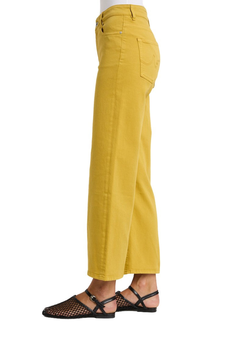 Ag Mustard Saige Wide Leg Crop Jeans