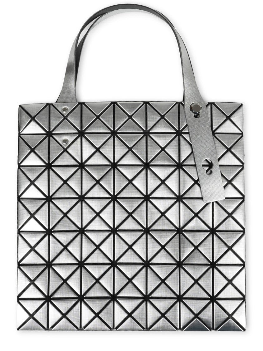 Bao Bao Issey Miyake Silver Platinum Geometric Grid Tote Bag