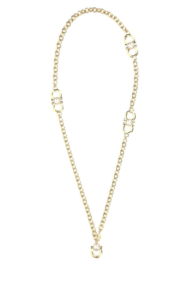Salvatore Ferragamo Golden Metal Necklace