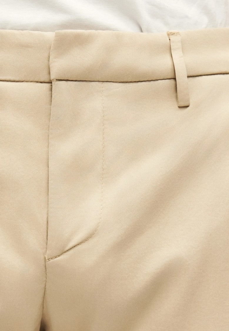Dondup Neutral Gaubert Slim Fit Cotton Trousers