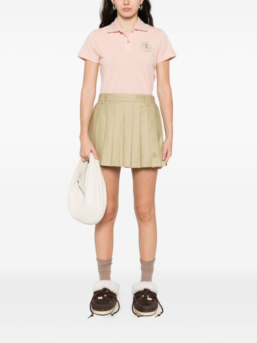 Moncler Pleated Mini Skirt With Structured Waistband