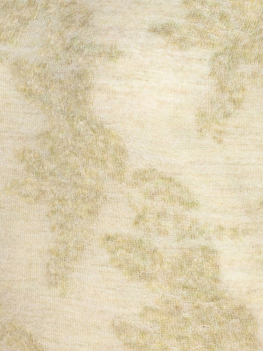 Ganni Textured Knit Sweater With Mock Neck